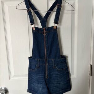 Guess Dark Blue Denim Overalls with Red Label
